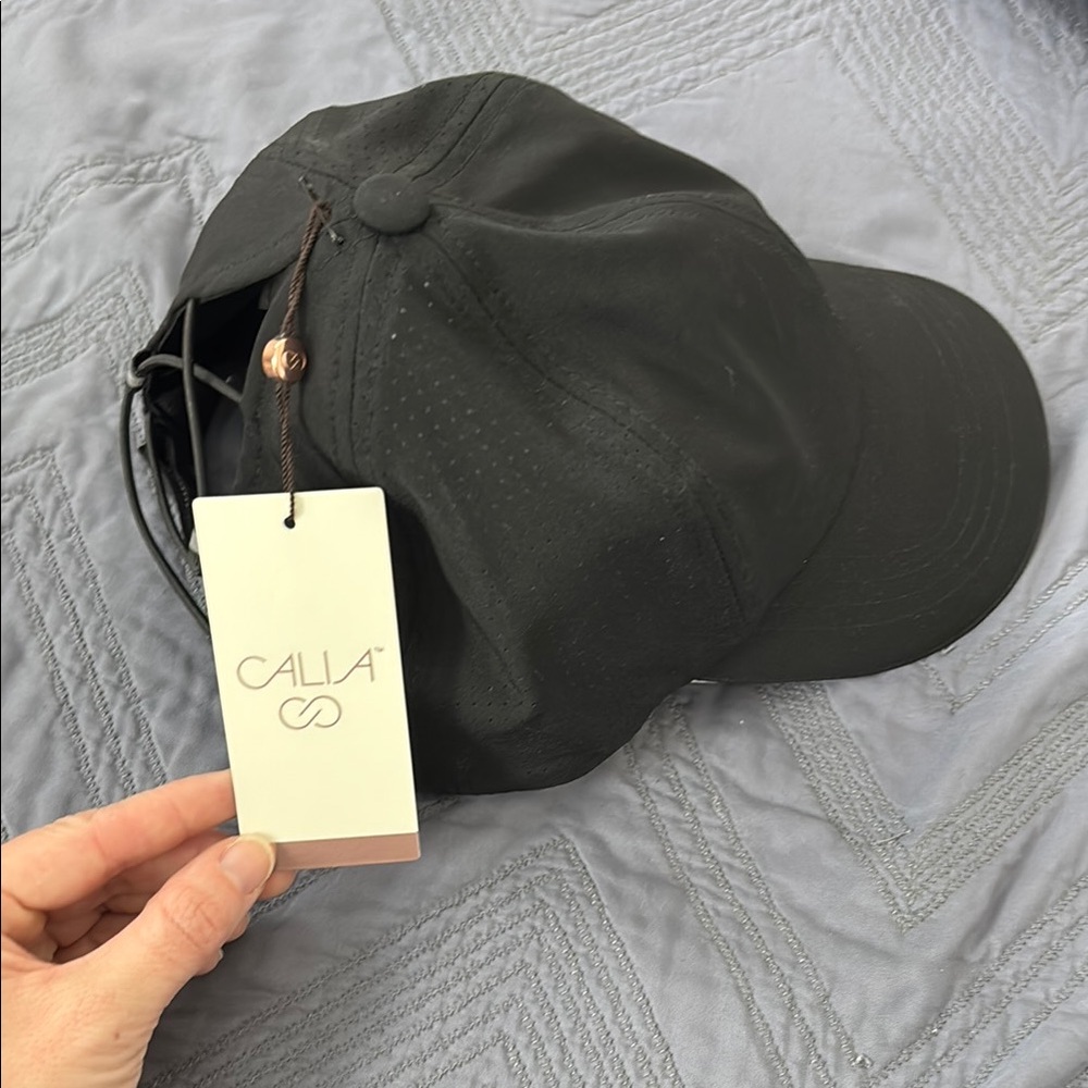 Black Calia Ponytail Baseball Cap